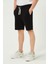 Erkek Regular Fit 3 Iplik Kumaş Şort Siyah 3