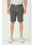 Erkek Regular Fit 3 Iplik Kumaş Şort Antrasit Melanj 1