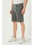Erkek Regular Fit 3 Iplik Kumaş Şort Antrasit Melanj 4
