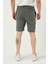 Erkek Regular Fit 3 Iplik Kumaş Şort Antrasit Melanj 5