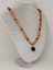 Obsidyen Taşlı Rudraksha Tohum Kolye Dolama Bileklik 8mm (49706) 4