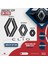 Renault Clio 5 (2019-2024) Uyumlu Yeni Tasarım Amblem Kaplama Sticker - Piano Black, Siyah & Gri 2