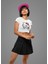Gözlüklü Hello Kitty Baskılı Crop Top, Kadın Hk Baskılı Crop Bluz 3