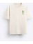 Bisiklet Yaka Move Ahead Yazılı Kordinat Baskılı Oversize Bej Erkek T-Shirt 4