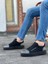 Siyah Renk Ekose Süet, Siyah Taban Boyu 3 Cm, Günlük Klasik Bağcıklı Erkek Sneaker 1