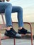 Siyah Renk Ekose Süet, Siyah Taban Boyu 3 Cm, Günlük Klasik Bağcıklı Erkek Sneaker 2