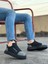 Siyah Renk Ekose Süet, Siyah Taban Boyu 3 Cm, Günlük Klasik Bağcıklı Erkek Sneaker 3