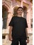 Unisex Oversize Basic Siyah-Beyaz Tişört, Geniş Kalıp Baskısız Düz T-Shirt 3