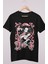 Oversize Demon Slayer Ex6 Nezuko Siyah Tişört, Unisex Anime Baskılı T-Shirt 1
