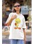 Oversize Tweety Baskılı Çift Tişört, Unisex Çizgi Film Karakter Baskılı T-Shirt 2