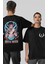 Unisex Jujutsu Kaisen Sukuna Ex9 Sırt Baskılı Tişört, Oversize Ön Arka Anime Baskılı Tshirt 1