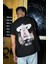 Unisex Sırt Baskılı Luffy Tişört, Oversize One Piece Anime T-Shirt 3