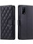 Realme 7 Pro Için Telefon Kılıfı Manyetik El Kayışı Kafes Flip Folio Cüzdan (Yurt Dışından) 1