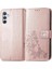 Samsung Galaxy A34 5g Zarif Iş Dört Yapraklı Yonca Flip Case (Yurt Dışından) 1