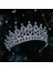 Taçlar Tarzı No.3 Boyutu Lüks Çeşitli Gümüş Renk Kristal Gelin Tiaras Taç Taklidi Pageant Diadema Collares Headpieces Düğün Saç Aksesuarları (Yurt Dışından) 1