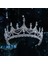 Taçlar Tarzı No.3 Boyutu Lüks Çeşitli Gümüş Renk Kristal Gelin Tiaras Taç Taklidi Pageant Diadema Collares Headpieces Düğün Saç Aksesuarları (Yurt Dışından) 3