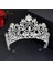 A333-GÜMÜŞ A195 Barok Düğün Kafa Bandı Kristal Gelin Taçlar ve Tiaras Saç Takı Aksesuarları Kadın Taklidi Şapkalar Kraliçe Diadem (Yurt Dışından) 3