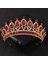 Hiçbiri Barok Kırmızı Kristal Tiaras ve Taçlar Balo Taklidi Gelin Diadem Taç Taira Kadınlar Için Düğün Saç Aksesuarları Takı Taç (Yurt Dışından) 4