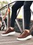 Taba Cilt Deri, Beyaz Taban Boyu 4.5 Cm, Önden Fermuarlı Sade ve Şık Tasarım Erkek Sneaker 1