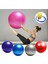 Kırmızı Stil 75CM Yuvarlak Egzersiz Fitness Şişme Vücut Dengesi Pilates Pompalı Yoga Topu (Yurt Dışından) 3