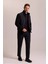 Erkek Siyah Slim Fit Kolu Trikolu Mont 2