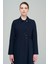 Gömlek Yaka Kuşak Detaylı Astarlı Pardesü LACİVERT 6568 8
