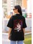 Unisex Sırt Baskılı Kokushibo Tişört, Oversize Demon Slayer Baskılı Anime T-Shirt 3