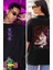 Unisex Sırt Baskılı Kokushibo Tişört, Oversize Demon Slayer Baskılı Anime T-Shirt 2
