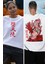 Oversize Sırt Baskılı Sukuna Tişört, Unisex Jujutsu Kaisen Baskı Anime T-Shirt 2