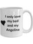 Angelina Lover Kupa - Kedi Köpek Kuş Evcil Hayvan Adı - Love My Angelina Adı Ingilizce Kupa 1