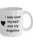Angelina Lover Kupa - Kedi Köpek Kuş Evcil Hayvan Adı - Love My Angelina Adı Ingilizce Kupa 2