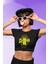 Pikachu Yazılı Crop Top, Pokemon Baskılı Siyah Crop Bluz 1