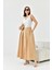 Kadın Düğmeli Etek Beige 30819 1