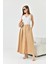 Kadın Düğmeli Etek Beige 30819 5