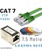 7,5 Metre Cat7 Kablo Yassı Ftp Ethernet Network Lan Ağ Kablo ve Ekleyici 1