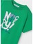 Erkek Çocuk 3 Parça Baskılı T-Shirt - Şort Takım Yeşil-Beyaz 4