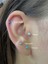 Beyaz Opal Taşı Cerrahi Çelik Tragus Helix Piercing Küpe Bir Adet 6 mm 4