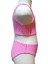 4-14 Yaş Kız Çocuk Bikini Çizgili Pembe 7-8 Yaş Pembe - Beyaz 4