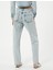 Yüksel Bel Düz Paça Taşlı Kot Pantolon Cepli - Eve Straight Jeans 4