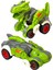 Trex Dinazor Figür Araba Sürtmeli Teker Transformers Robot Dinozor 15CM 3