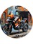 Turuncu Enduro Motosiklet Analog Duvar Saati 1
