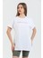 Something New Baskılı Pamuklu Bisiklet Yaka Oversize Kadın Tişört. 1