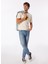 Jack & Jones Bisiklet Yaka Krem Erkek T-Shirt Jormarbella Brandıng Tee Ss Crew Ne 3