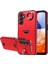 006 Samsung Galaxy A14 4G/A14 5g Arka Kapak Pu Tpu Kılıf Kart Çantası Halkalı Tutucu-Kırmızı (Yurt Dışından) 2