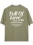 Full Of Love Oversize T-Shirt Erkek - Haki 4