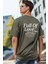 Full Of Love Oversize T-Shirt Erkek - Haki 1