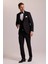 Erkek Siyah Slim Fit Likralı Sivri Yaka Yelekli Damatlık 3