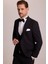 Erkek Siyah Slim Fit Likralı Sivri Yaka Yelekli Damatlık 4