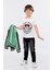 Erkek Çocuk Spor Ceket-Pantolon ve Tişört 3 Lü Takım HLK5060156 4
