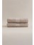 Ivory Bej Fitilli Mikro Fiber Pamuk 2li Banyo Havlusu Seti 50 x 90 - 70 x 140 1128A 2